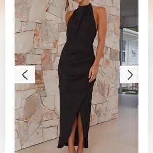Billy J Zephyr Halter Maxi Dress - Black